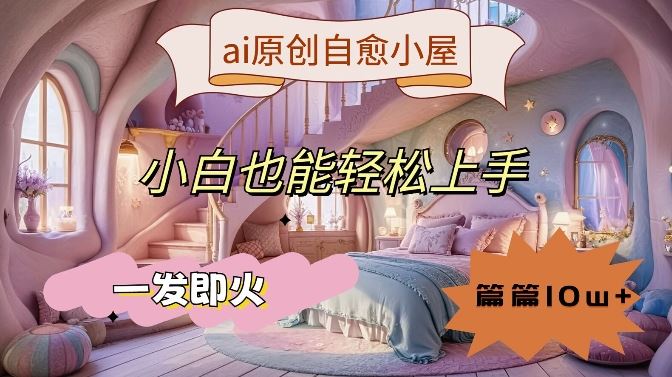 ai原创治愈小屋，小白也能轻松上手，一发即火，篇篇10w+【揭秘】-一起网创